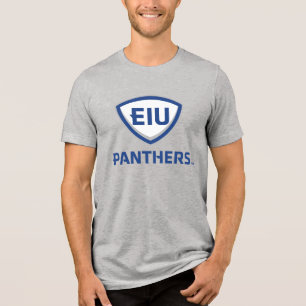 Oostelijk Illinois Panthers Shield & Wordmark Logo Tri-Blend Shirt