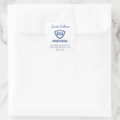 Oostelijk Illinois Panthers Shield & Wordmark Logo Vierkante Sticker (Tas)