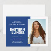 Oostelijk Illinois University Wordmark Logo Aankondiging (Voorkant / Achterkant)