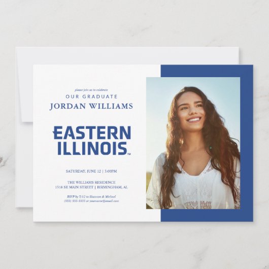 Oostelijk Illinois University Wordmark Logo Aankondiging (Voorkant)