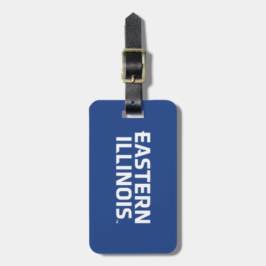 Oostelijk Illinois University Wordmark Logo Bagagelabel (Voorkant verticaal)