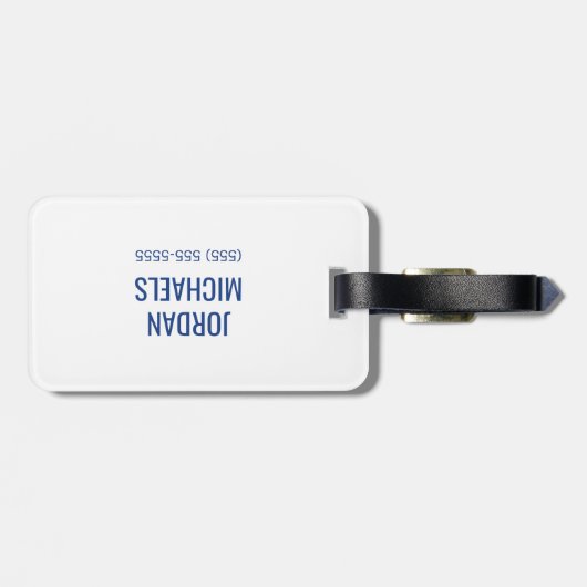 Oostelijk Illinois University Wordmark Logo Bagagelabel (Achterkant horizontaal)