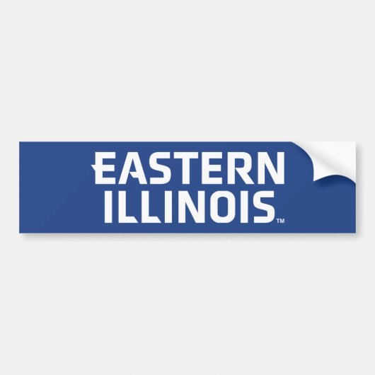Oostelijk Illinois University Wordmark Logo Bumpersticker (Voorkant)