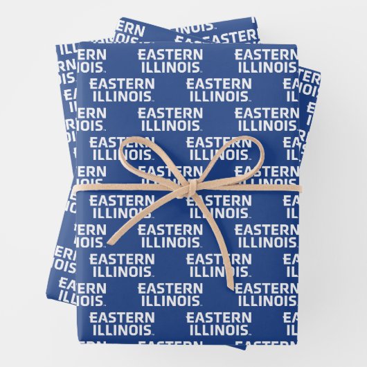 Oostelijk Illinois University Wordmark Logo Inpakpapier Vel (In situ)