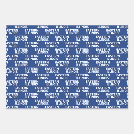 Oostelijk Illinois University Wordmark Logo Inpakpapier Vel (Voorkant)
