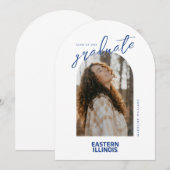 Oostelijk Illinois University Wordmark Logo Kaart (Voorkant / Achterkant)