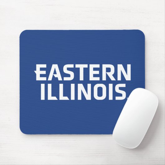 Oostelijk Illinois University Wordmark Logo Muismat (Met muis)