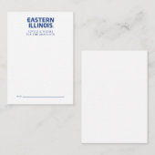 Oostelijk Illinois University Wordmark Logo Notitiekaartje (Voorkant / Achterkant)