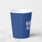 Oostelijk Illinois University Wordmark Logo Papieren Bekers (Rechts)