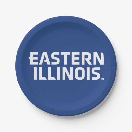 Oostelijk Illinois University Wordmark Logo Papieren Bordje (Voorkant)