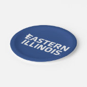 Oostelijk Illinois University Wordmark Logo Papieren Bordje (Gekanteld)