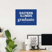 Oostelijk Illinois University Wordmark Logo Poster (Thuiskantoor)