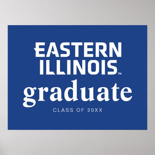 Oostelijk Illinois University Wordmark Logo Poster (Voorkant)