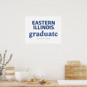Oostelijk Illinois University Wordmark Logo Poster (Keuken)