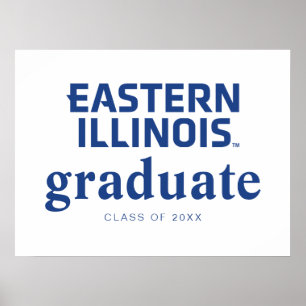 Oostelijk Illinois University Wordmark Logo Poster