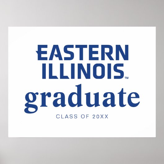 Oostelijk Illinois University Wordmark Logo Poster (Voorkant)