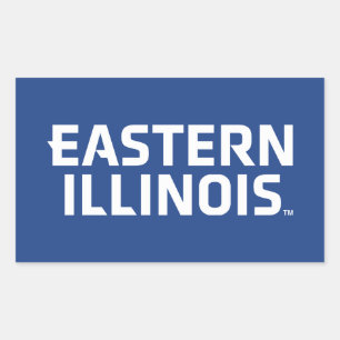 Oostelijk Illinois University Wordmark Logo Rechthoekige Sticker