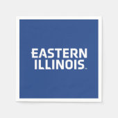 Oostelijk Illinois University Wordmark Logo Servet (Voorkant)