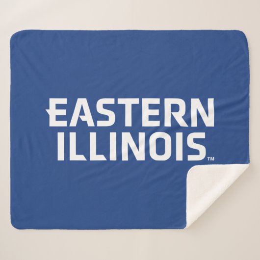 Oostelijk Illinois University Wordmark Logo Sherpa Deken (Voorkant (horizontaal))