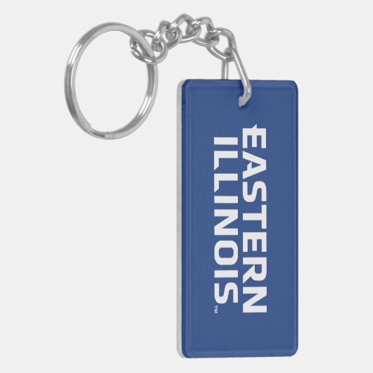 Oostelijk Illinois University Wordmark Logo Sleutelhanger (Voorkant Links)