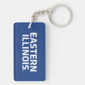 Oostelijk Illinois University Wordmark Logo Sleutelhanger (achterkant)