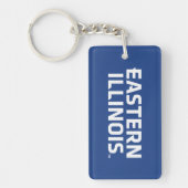 Oostelijk Illinois University Wordmark Logo Sleutelhanger (Voorkant)