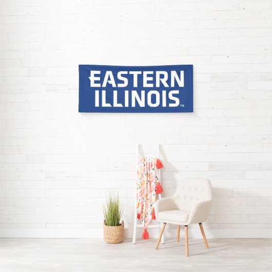 Oostelijk Illinois University Wordmark Logo Spandoek (Insitu)