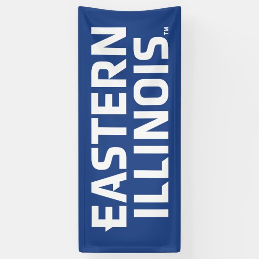 Oostelijk Illinois University Wordmark Logo Spandoek (Verticaal)
