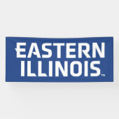 Oostelijk Illinois University Wordmark Logo Spandoek (Horizontaal)