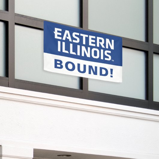 Oostelijk Illinois University Wordmark Logo Spandoek (Buitenkant Gebouw)