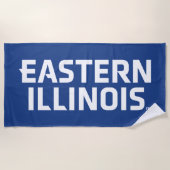 Oostelijk Illinois University Wordmark Logo Strandlaken (Voorkant)