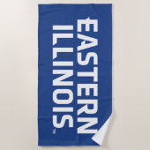 Oostelijk Illinois University Wordmark Logo Strandlaken (Voorkant)