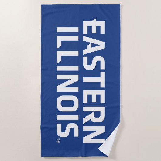 Oostelijk Illinois University Wordmark Logo Strandlaken (Voorkant)