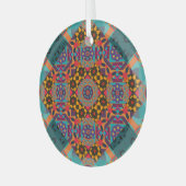 oostelijk: luxe groen decor. glas ornament (Voorkant links)