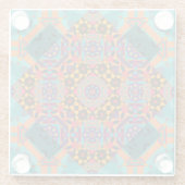 oostelijk: luxe groen decor. glazen onderzetter (Achterkant)