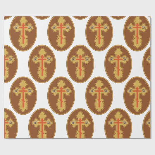 Oostelijk Orthodoxe Kruis Cadeaupapier (Vlak)
