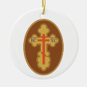 Oostelijk Orthodoxe Kruis Keramisch Ornament (Voorkant)