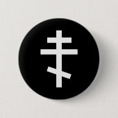 Oostelijk Orthodoxe Kruis Ronde Button 5,7 Cm (Voorkant)