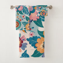 Oostelijk Retro Bloemen Pastel Aangepast Patroon