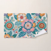Oostelijk Retro Bloemen Pastel Aangepast Patroon Bad Handdoek (Handdoek)