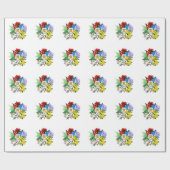 Oostelijk Ster Floral Wrapping Paper Cadeaupapier (Vlak)