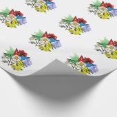 Oostelijk Ster Floral Wrapping Paper Cadeaupapier (Hoek)