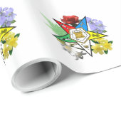 Oostelijk Ster Floral Wrapping Paper Cadeaupapier (Rol Hoek)