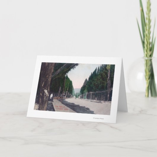 Oostelijk Uitzicht op HoofdStreetLewiston, Feestdagen Kaart (Voorkant)