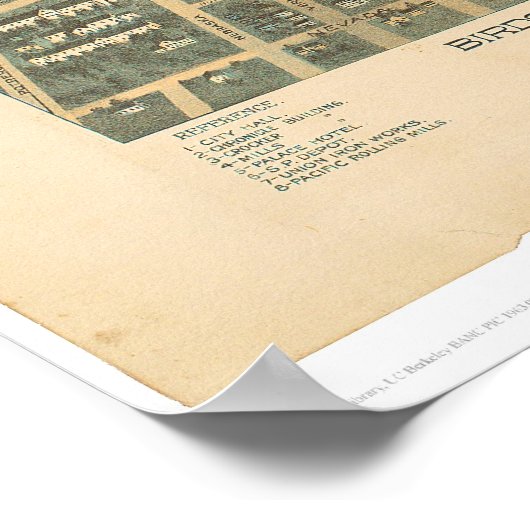 Oostelijk Uitzicht San Francisco, CA. (1529A) Poster (Hoek)