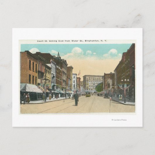 Oostelijk Uitzicht van Court Street van Water Stre Briefkaart (Voorkant)