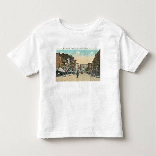Oostelijk Uitzicht van Court Street van Water Stre Kinder Shirts (Voorkant)