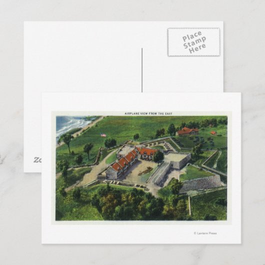 Oostelijk Uitzicht van de Fort Grorondes Briefkaart (Voorkant / Achterkant)