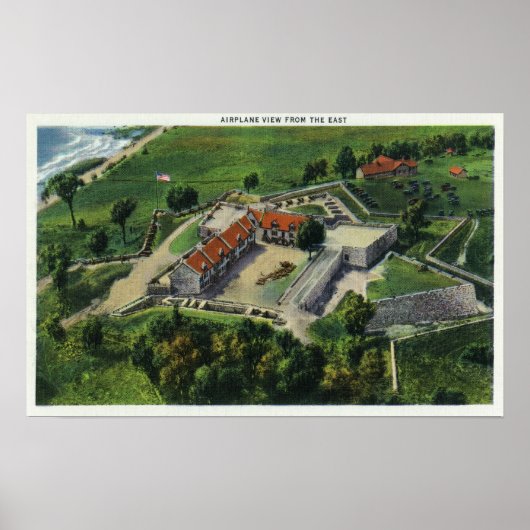 Oostelijk Uitzicht van de Fort Grorondes Poster (Voorkant)