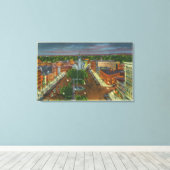 Oostelijk Uitzicht van het Openbaar Plein, stadskl Canvas Afdruk (Insitu (Houten vloer))